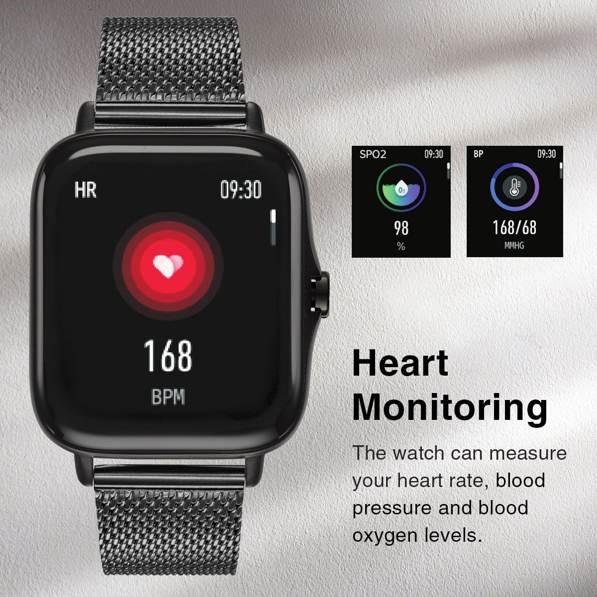 SM2 SMART WATCH MESH BLACK – Bild 2